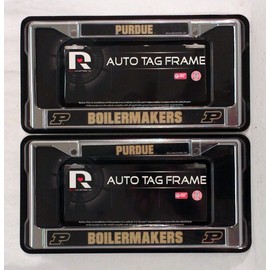 Purdue Boilermakers Chrome License Plate Frame - Set of 2