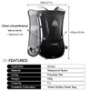 HINATAA 5L Multifunction Backpack Super Lightweight Hydrating Vest Breathable Mesh
