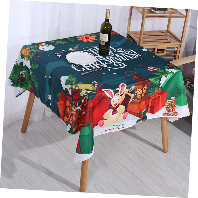 SHOWERORO Oilproof Tablecloth Christmas Table Cover Waterproof Vinyl PVC for