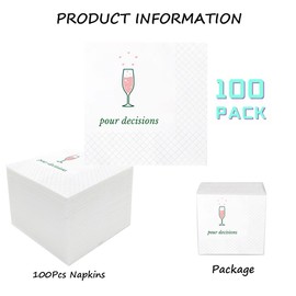 Geloar Funny Golf Cocktail Napkins (Putts And Prosecco)