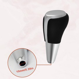nuoozy Gear Shift Knob Compatible with Toyota RAV4 Camry Corolla Highlander 4Runner Avalon Sienna Land Cruiser Yaris Prius C Lexus ES350 GS300 Shifter Knob Handle Black Silver
