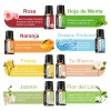 iHOGCO Kit De 8 Aceites Esenciales Aromaterapia 100% Puro 10ml