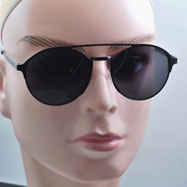 OSSAT Double Bridge Round Sunglasses Metal Frame