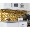 Elephantile 5 Sheets Gold Tiles Metal Mosaic Wall Backsplash Tile