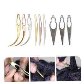 jojofuny 9Pcs Dreadlock Crochet Needle Set for Hair Braiding Interlocking Tools for Dreads Ergonomic Handle for Loc Maintenance and Styling