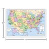 US and World Desk Map (13" x 18" Laminated) for