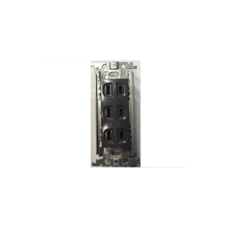Panasonic WTF13033HK Recessed Triple Outlet with Metal Frame Gray