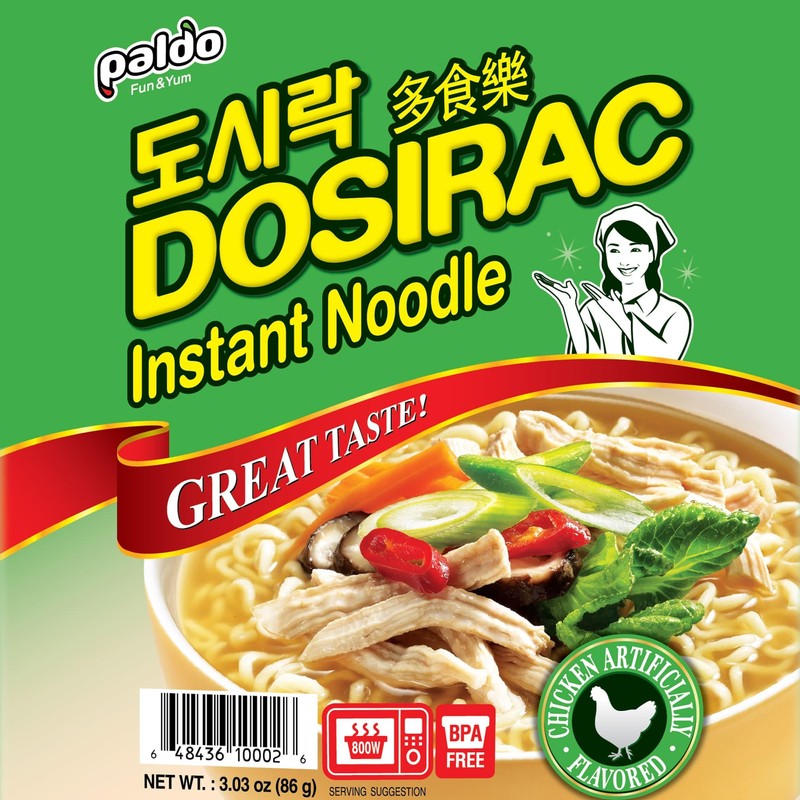 Paldo Dosirac Oriental Style Noodle, Chicken Flavour, 3.03 oz (Pack