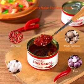 Savory Spicy Chili Sauce – Mushroom & Pepper Blend,Low Sugar, Gluten-Free Hot Sauce – Perfect for Stir-Fry, Tacos, BBQ & Dipping – Rich Flavor, No Artificial Additives – 8 Bottle