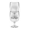 TarHong Simple Stacking Wine Goblet, Clear, 8.6 oz, Premium Plastic,