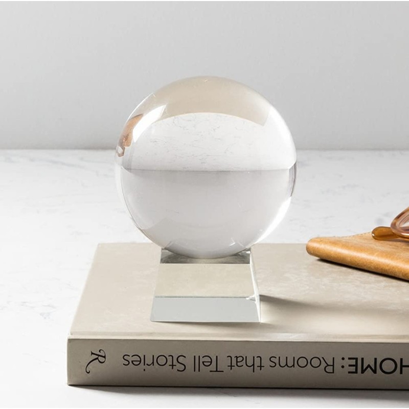 3 inch(80mm) Clear Crystal Ball Globe with Clear Crystal Stand