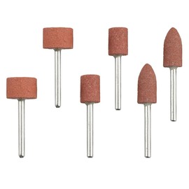 6pcs Rotary Tool Grinding Stone, Cylindrical Bullet Head Grinding Bits 9/10/15mm Grindstone 3.17mm Mandrel for Metal Wood Plastic