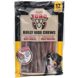 ATVPDKIKX0DER Cadet Toro Bully Hide Sticks All-Natural Dog Chews, 12 Sticks (9-12 Inch/Stick)