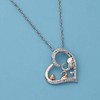 BEKECH Mother and Daughter Elephant Necklace I Love You More