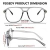 Feisedy Gafas De Bloqueo De Luz Azul Cuadradas Estilo Piloto