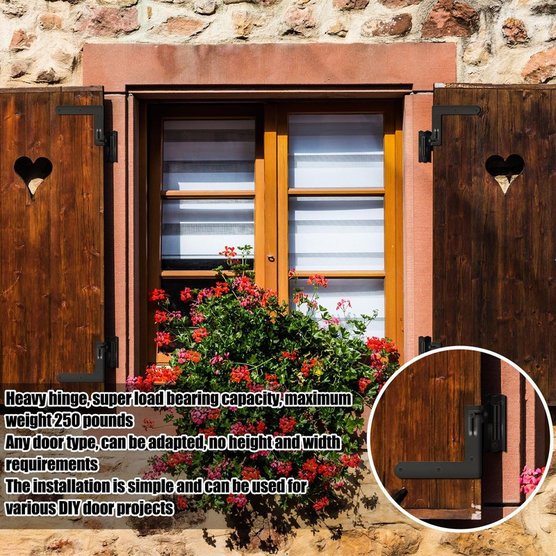 Moxweyeni 16 Pack (8 Pair) Steel Blind Shutter Hinge 1-1/16"