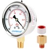 UHARBOUR Glycerin Filled Vacuum Pressure Gauge, 2-1/2" Clear dial,1/4" NPT