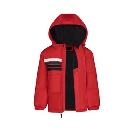 Weather Tamer Boys' 3-piece Heavyweight Bib Snowsuit Jacket and Snow Pant Set (Red/Black, 14/16)