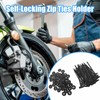 100Pcs Nylon Universal Cable Tie Buckle, Heavy Duty Self-Locking Zip