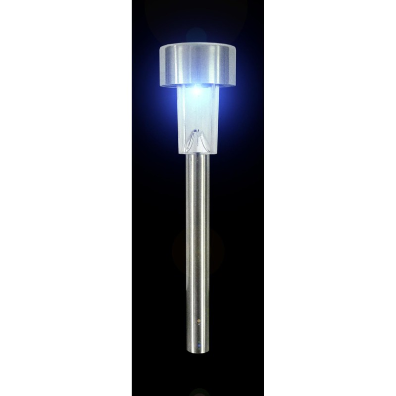 Trade One Stainless Steel Solar Garden Light, Rainbow, Silver