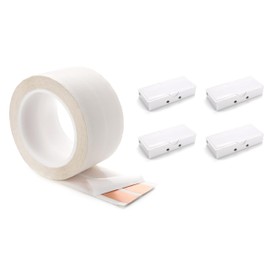 Sewell Ghost Wire 2.0, Super Flat Adhesive Speaker Wire Kit with 4 Terminal Blocks, 50 ft,16 AWG, 2 Conductor, White