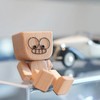 Shaking Wooden Man Figurine, Handmade Feet Shaking Wooden Car Ornament
