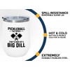 Pickleball White Edition Wine Tumbler 12oz - The sport that's