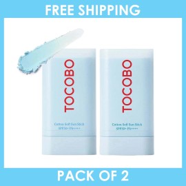 Tocobo Cotton Soft Sun Stick SPF50+ PA++++  19g Each Non-Greasy - ( PACK OF 2 )
