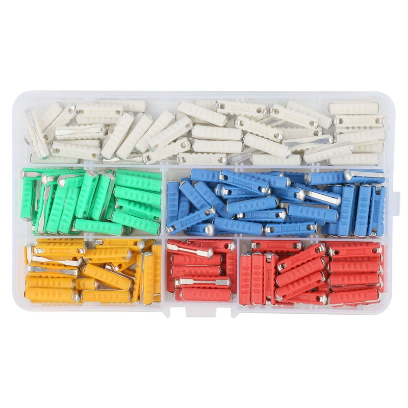 200pcs Assorted Box Fuses Torpedo Ceramic Bullet Classic Car 5A