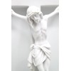 Vittoria Collection 16" Wall Crucifix Cross Jesus White Stone Corpus