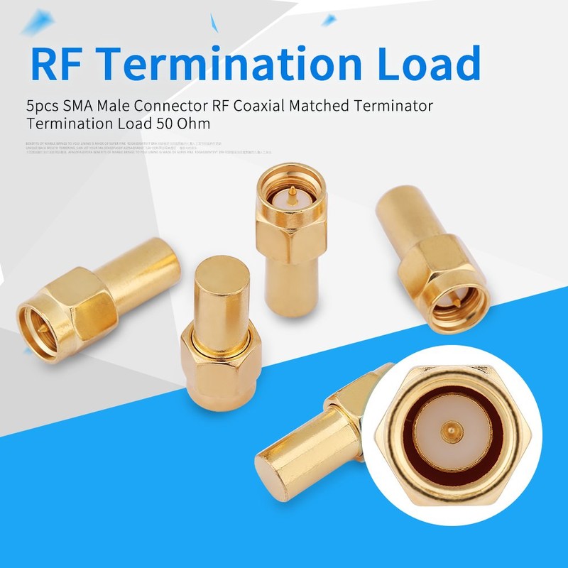 5pcs SMA Male Connector Coaxial Adapter RF Terminal Terminal Terminal