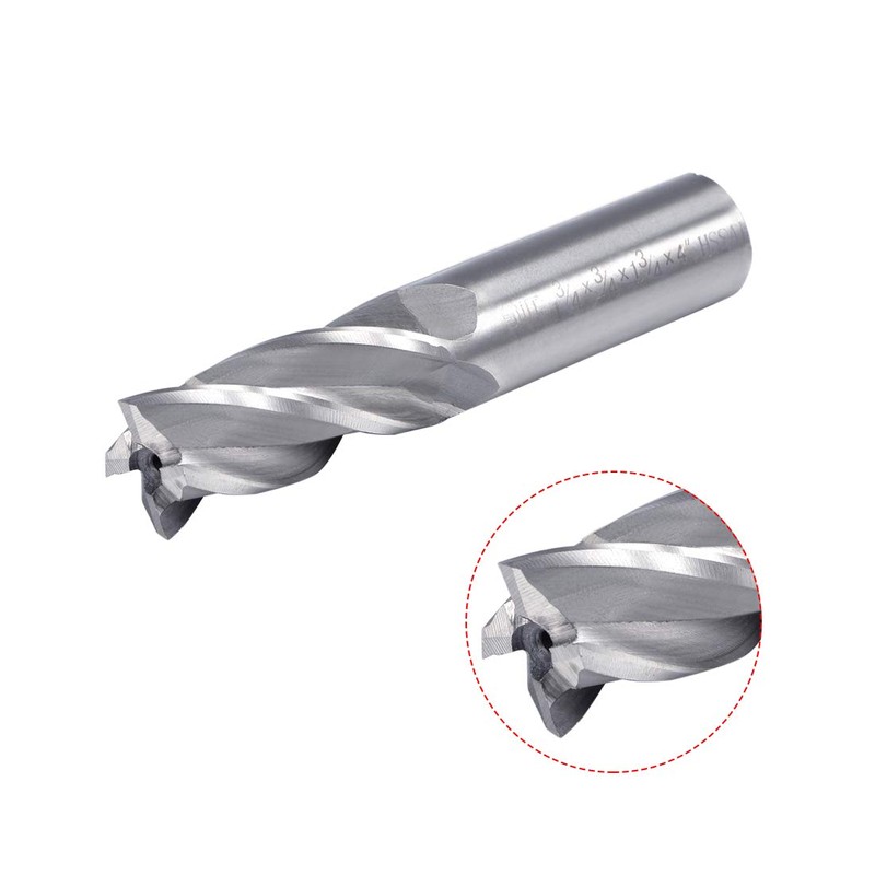 uxcell 3/4" Cutting HSSAL Spiral Drill Bit Straight End Mill