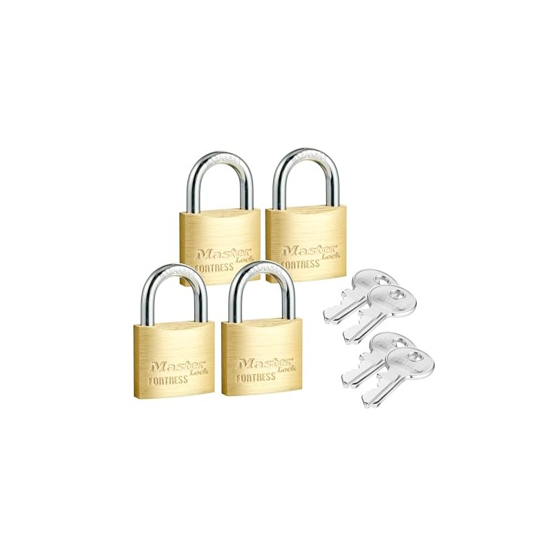 Master Lock Solid Brass Body 40mm Wide Economy Padlock with