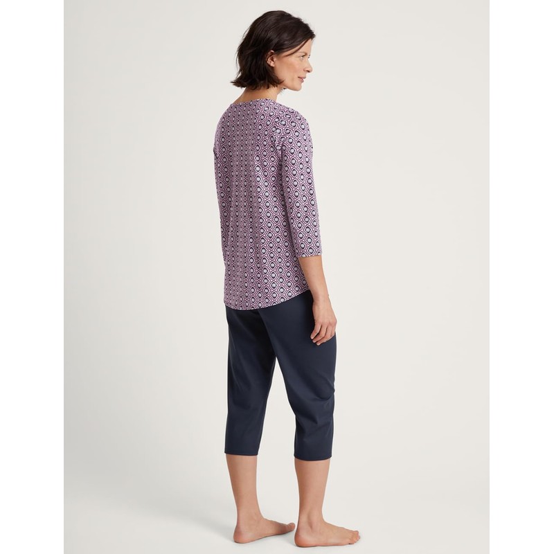 CALIDA Lovely Nights Women's 3/4 Pyjamas 100% Organic Cotton with