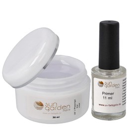 UV Gel 1-Phase Gel Clear – 30 ml with Primer 11 ml – All in One Gel – 3-1 UV Gel with Bonding Agent