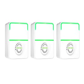 3 x Energy-Saving Device, Power Box, Voltage Stabiliser Protection, Smart Power Saver for 90-250 V Homes, Shops, Offices, Hotels (EU Plug)