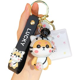 [AIXUAN] Cute Cartoon 3D Keychain,Cute Animal Keychain,Couple Keychain Accessories Silica Gel Car Keychain Suitable for Girls Student(Type 7)