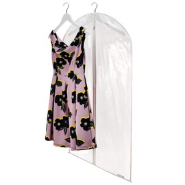 HANGERWORLD 6 Clear 40inch Showerproof Mixed Trim Garment Suit Clothes Coat Zipped Protector Covers Bag