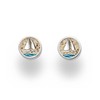 DUR Sterling Silver Sand Beach Sand Stud Earrings - SIZE: