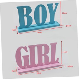 MAGICLULU 2pcs Gender Reveal Wooden Ornaments Decoration for Boy Girl for Party Tables Unique Decor for Gender Reveal Events and Newborn Celebrations