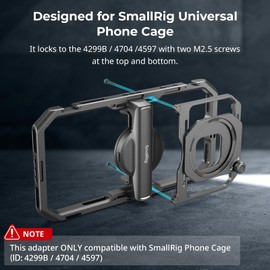 SMALLRIG - Adaptador de anillo de filtro magnético de 67 mm para jaula de video móvil universal 4597 4704 4596, fuerte atracción magnética bidireccional, para SMALLRIG 67 mm teléfono serie de filtros