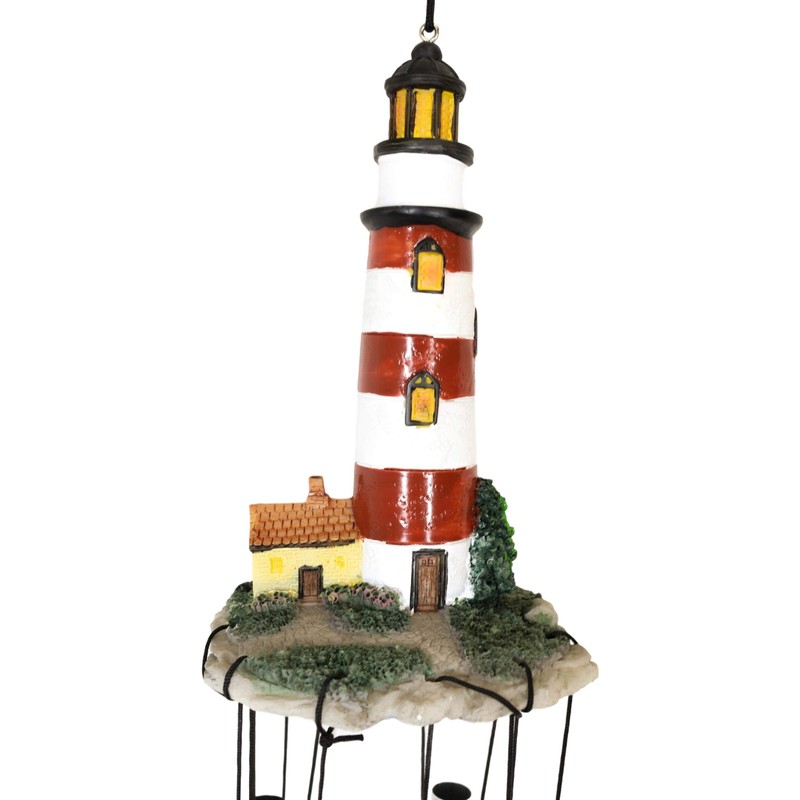 Ebros Nautical Marine Assateague Islands Lighthouse Red and White Striped