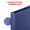 Staples Standard Non‑View Binder, 1" Round Ring, Blue, Durable 3‑Ring