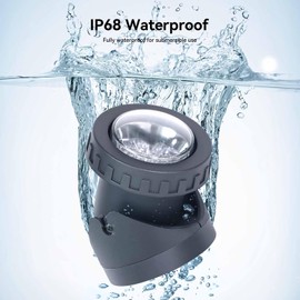 yoosuml Pond Lights Underwater Blue Fountain Lights Outdoor Submersible 5V Weighted IP68 Waterproof Spot Light for Aquarium Pond Fountain Waterfall (Set of 4)