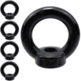 MejaRizon Pack of 5 Ring Nuts M10, 304 Stainless Steel Thread Eyelet Nut, Ring Eyelets M10, Ring Eyelets Eye Nuts Ring Nuts, Ring Screws for Attaching Hanging Ornaments, Flower Pots