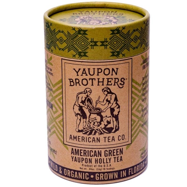 American Green Yaupon Holly Tea | Yaupon Brothers American Tea Co. | Organic, Wild-Crafted, Naturally Caffeinated, Antioxidant-Rich Florida Grown Superfood | 16 Natural Fiber Tea Bags