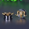 COOEAR Gauges Ears Plugs and Tunnels Black Screw Back Earrings