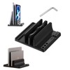 Vertical Laptop Stand, Adjustable 2-Slot Laptop Holder with Rubber Pads,