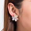 Dnswez 14K Gold Studs Earrings for Women, Butterfly Flower Heart