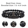 CARSHIER 4 PCS Bracelets for Men Women Friendship Lava Stone